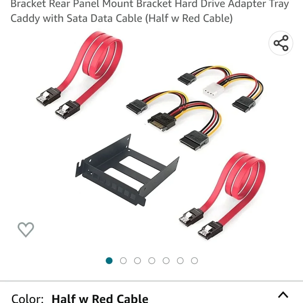 MT Metal PCI Slot Mounting Bracket with Red Cable